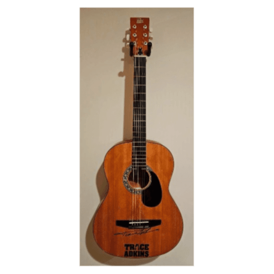 Rogue Acoustic Guitar Signed by Trace Adkins with Distinctive Features